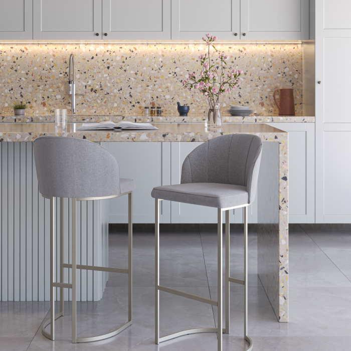 BANQUETA BEVERLY CHAMPANHE STONE