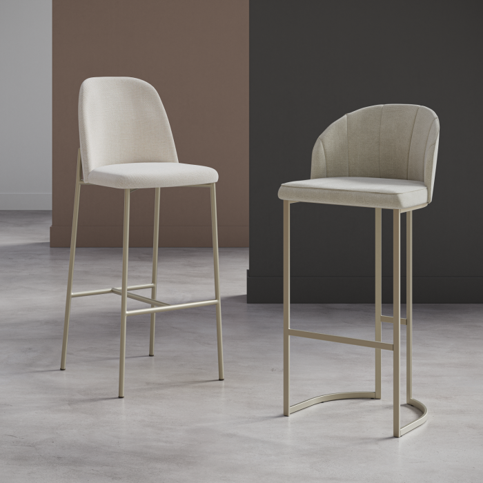 Banqueta Beverly champanhe SOFT PALHA _ INDUSTRIA - Banqueta Lucille Champ LINKED 200 02 conceitual