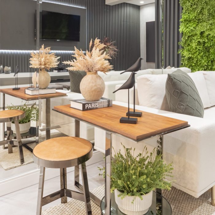 Mesa Auxiliar Claud Laminado e Mesa Auxiliar Tokio