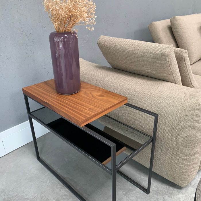 Mesa Auxiliar Flat Chumbo laminado