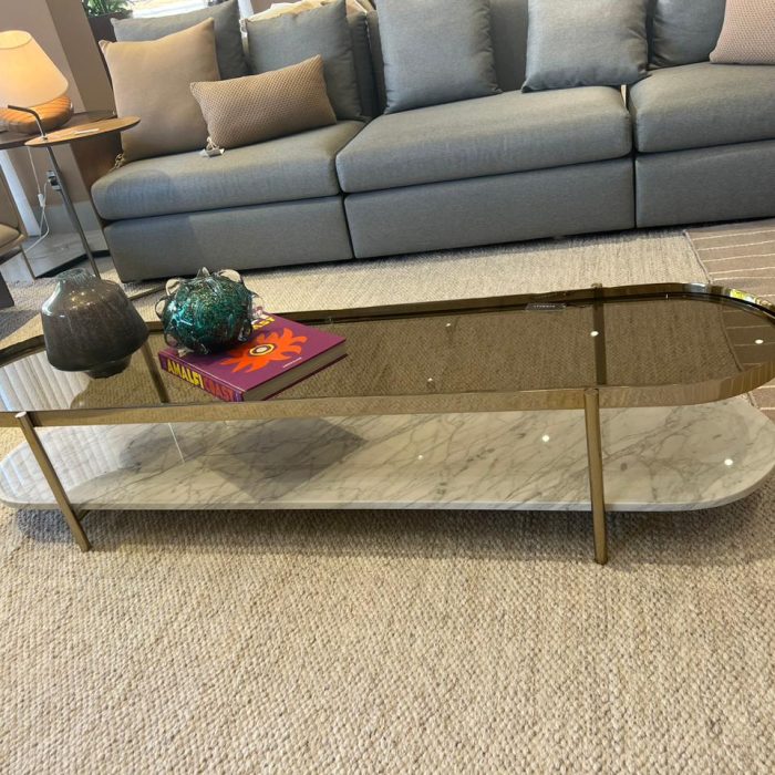 Mesa Centro Nascar Branco Carrara