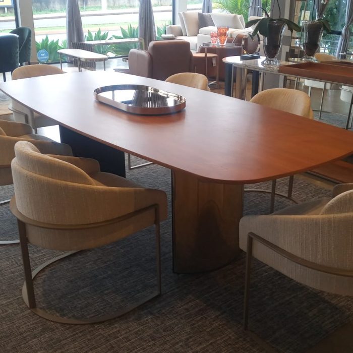 Mesa Jantar Heavy Tampo Laminado Nogueira 1